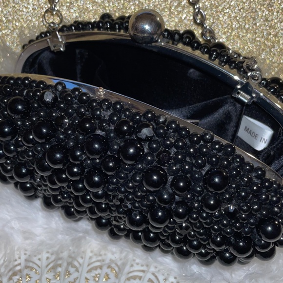 Sondra Robert Black Beaded Clutch - Picture 2 of 4